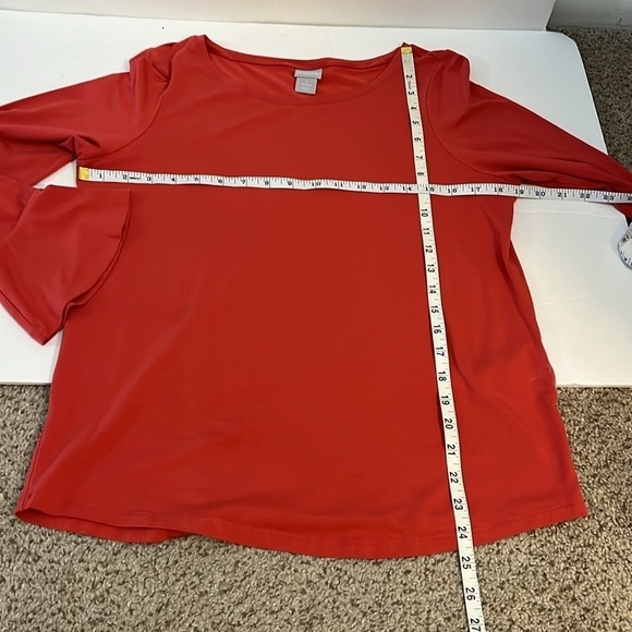 Set of 2 Tops Pullover Chico’s bell sleeve & Talbots cap sleeve Womens M - Picture 9 of 11